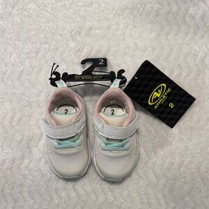 Size 2 Blue and Cream Infant Sneakers